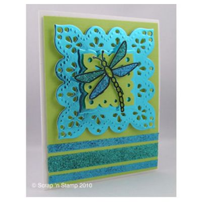 Card made with Outline Stickers & Glitter
Products Used:
Outline Sticker - 2394 - Dragonflies & Flowers
Studio K Opaque Glitter - Chartreuse, lagoon & blue mist
Spellbinders Fair Isle Pendant
DCWV Citrus Cardstock Stack
