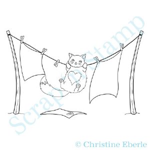 Paper Plums Digi Stamp - Milo Hanging Out