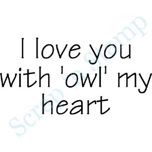 Paper Plums Digi Stamp - Valentines Owl with Bonus Sentiments