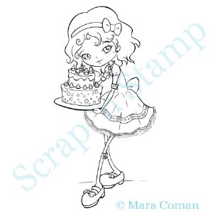 Paper Plums Digi Stamp -  Birthday - Jenna