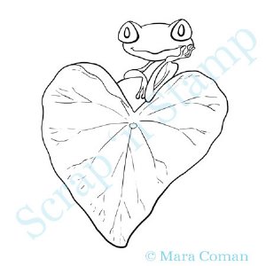 Paper Plums Colorable Image -  Fynn on a Leaf