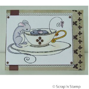Paper Plums Digi Stamp - Marvin & Matilda in a Teacup