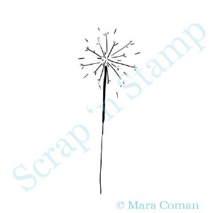 Paper Plums Digi Stamp - Funky Cake with Sparklers & Candles - Set of 4
