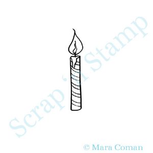 Paper Plums Digi Stamp - Funky Cake with Sparklers & Candles - Set of 4
