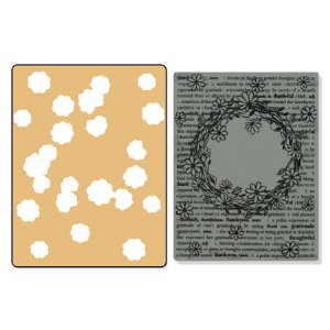 Sizzix / Hero Arts Stamp & Emboss Set - Floral Wreath