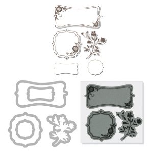Sizzix / Hero Arts Stamp & Die Cut Set - Frames with Sprigs