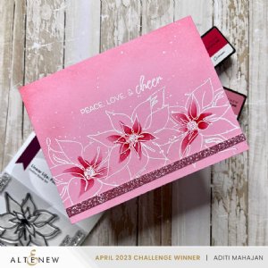 Altenew - Clear Stamp - Linear Life:Poinsettias
