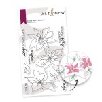 Altenew - Clear Stamp - Linear Life:Poinsettias
