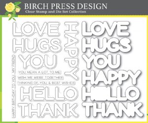 Birch Press Designs - Clear Stamp & Die Set - Happy Lingo