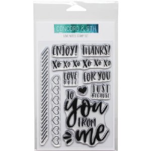 Concord and 9th - Clear Stamp - Love Notes Set