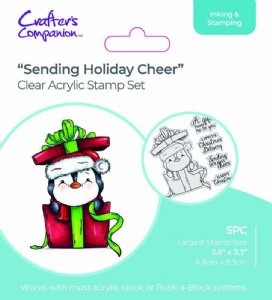 Crafter's Companion - Clear Stamp - Sending Holiday Cheer