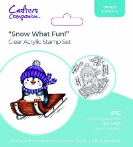 Crafter's Companion - Clear Stamp - Snow What Fun!
