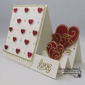 Cuttlebug A2 Embossing Folder - Heart Blocks