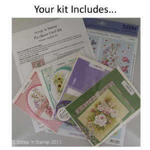 Scrap 'n Stamp Exclusive Card Kit - Flower Garden #2