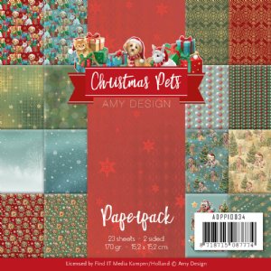Amy Design -  6X6 Paper Pack - Christmas Pets