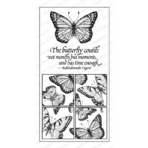 Impression Obsession - Cling Stamp - Butterfly Square