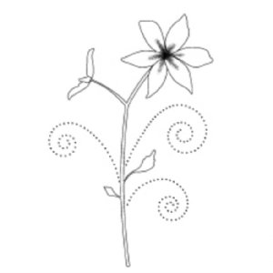 Memory Box - Wood Stamp - Whimsical Flower