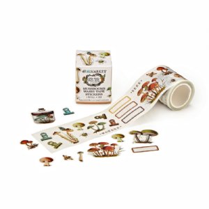 49 and Market - Vintage Artistry Nature Study - Washi Sticker Roll - Mushrooms