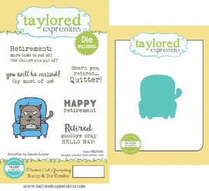 Taylored Expressions - Stamp & Die Combo - Clocked Out Grumpling