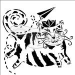 The Crafter's Workshop - 6X6 Stencil - Flying Cat