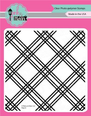 Pink & Main - Clear Stamp - Plaid 3