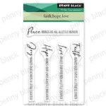 Penny Black - Clear Stamps - Faith.Hope.Love