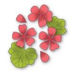 Poppystamps - Die - Brilliant Geraniums Flower Set
