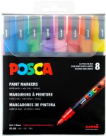Posca Paint Marker Set - PC-3M Fine - Glitter