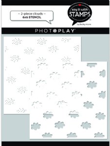 Say It With Stamps - Stencils - Clouds (2pc)