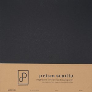 Prism Studio - 12x12 Mixed Media Paper - Simply Black - 129lb (12 sheet)