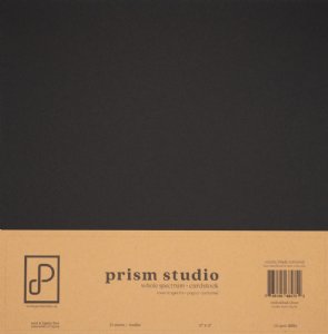 Prism Studio - 12X12 Whole Spectrum Textured Cardstock - Simply Black (25 Sheets)