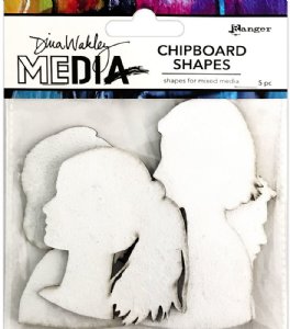 Dina Wakley MEdia  - Chipboard Shapes - Profiles