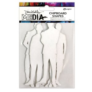 Dina Wakley MEdia - Chipboard Shapes - The Men