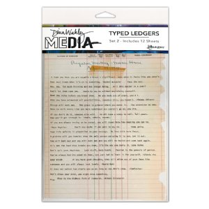 Dina Wakley MEdia - Typed Ledgers - Set 2