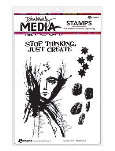 Dina Wakley Media - Cling Stamp - Splatter Girl