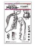 Dina Wakley Media - Cling Stamp - Funny Peeps