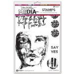 Dina Wakley MEdia - Cling Stamp - Say Yes