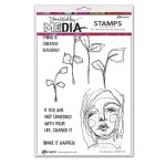 Dina Wakley MEdia - Cling Stamp - Be Obsessed