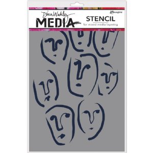 Dina Wakley Media - Stencils - Circle Faces