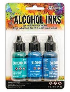 Alcohol Ink Kit - Teal/Blue Spectrum