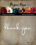 Paper Rose - Dies - Thank You Fine Script Layered