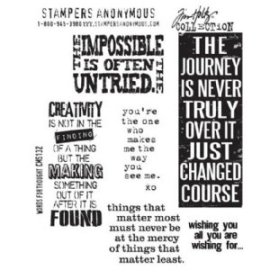 Tim Holtz Stamp - Cling - Words For Thought