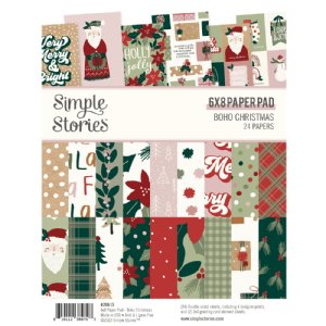 Simple Stories - 6X8 Paper Pad - Boho Christmas