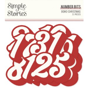 Simple Stories - Number Bits & Pieces - Boho Christmas