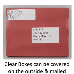 Studio K Clear Mailer & Presentation Box for A2 Cards & Envelopes - Package of 5 -1/2" Deep