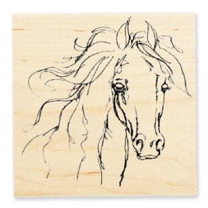 Stampendous - Wood Stamp - Filly Sketch