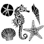 The Crafter's Workshop - 6X6 Stencil - Mini Sea Creatures