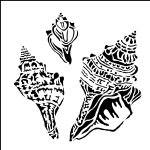 The Crafter's Workshop - 6X6 Stencil - Conch Shells