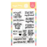 Waffle Flower - Clear Stamp - Safe at Home Sentiments
