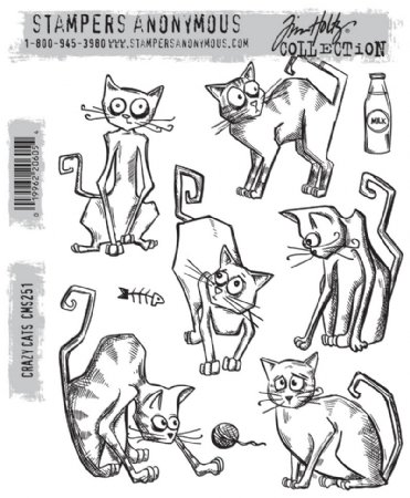 Crazy Cats Stamps from Tim Holtz